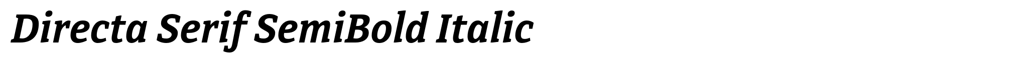 Directa Serif SemiBold Italic image